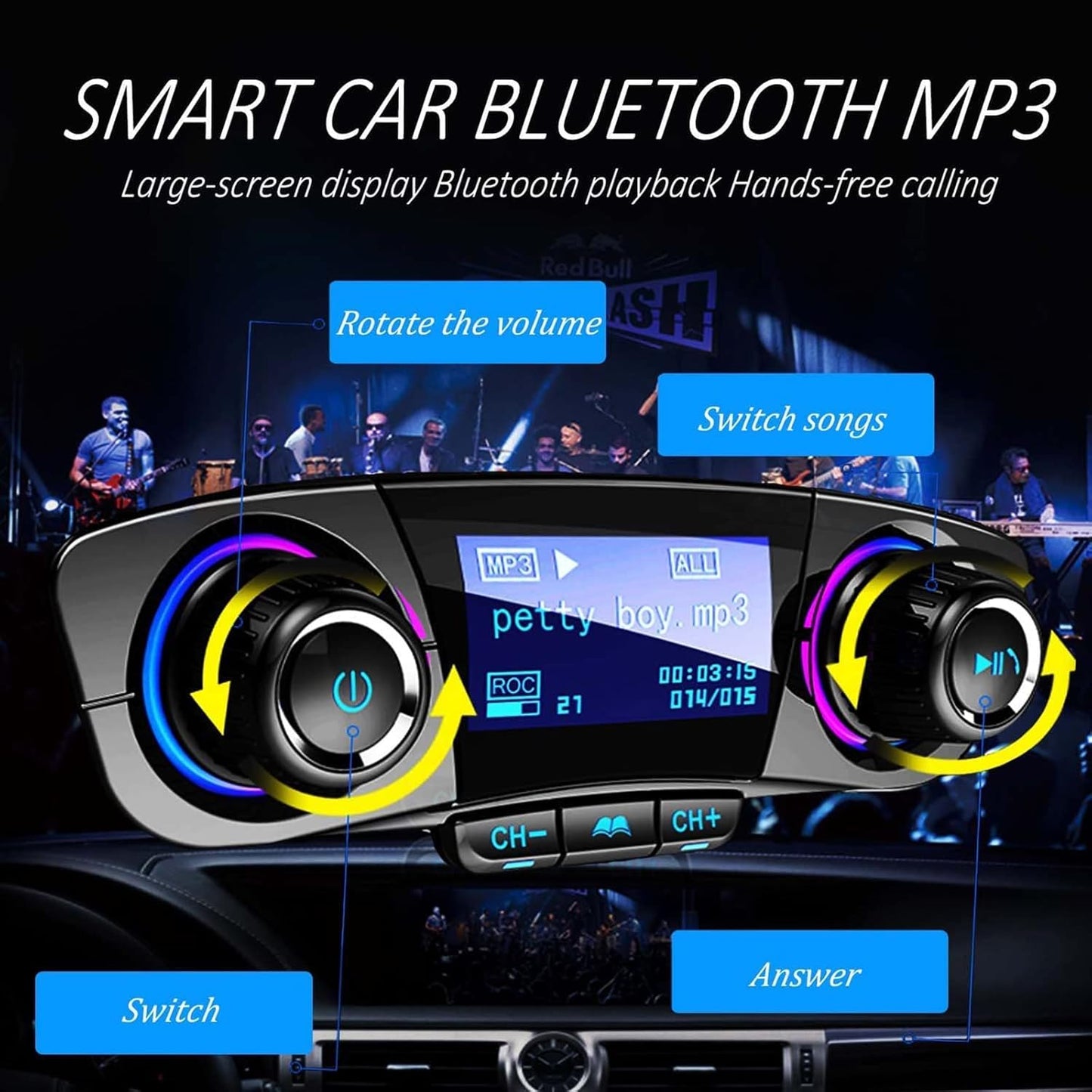 Trasmettitore FM lettore MP3 kit vivavoce per auto wireless